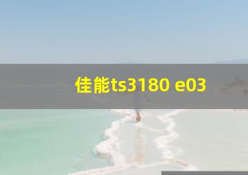 佳能ts3180 e03